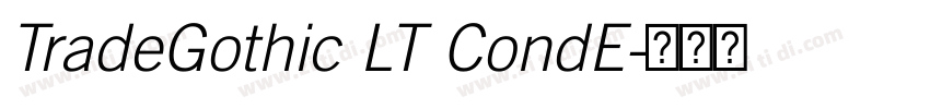 TradeGothic LT CondE字体转换